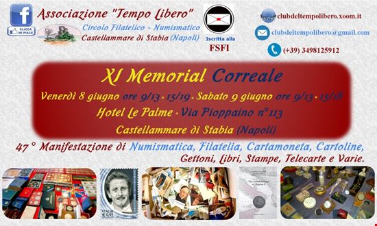 XI Memorial Correale – 8/9 Giugno 2018 Castellammare di Stabia